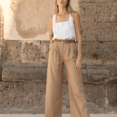 Wide Leg Linen Pants
